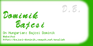 dominik bajcsi business card